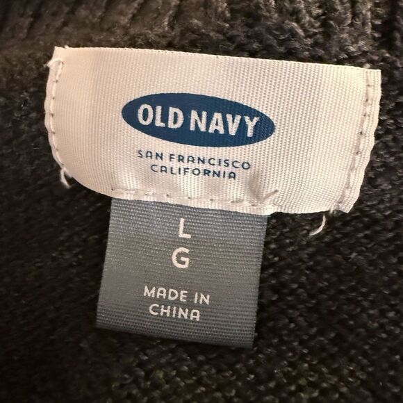 Old Navy size L pretty, cozy charcoal sweater - Picture 7 of 8